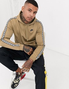 Худи песочного цвета с логотипом Nike-Светло-бежевый
