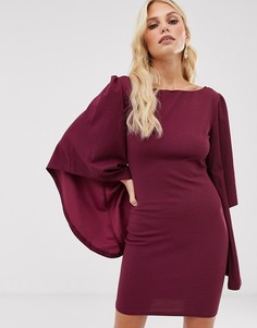 Платье мини с расклешенными рукавами AX Paris-Фиолетовый