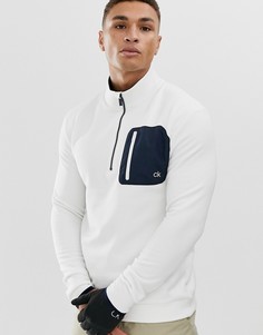 Белый свитшот с короткой молнией Calvin Klein Golf voyage