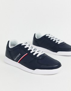 Темно-синие легкие кожаные кроссовки Tommy Hilfiger-Темно-синий