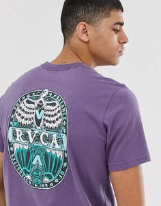 Фиолетовая футболка с принтом RVCA Opposite-Фиолетовый