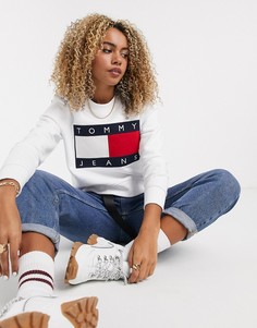 Свитшот с логотипом Tommy Jeans-Белый
