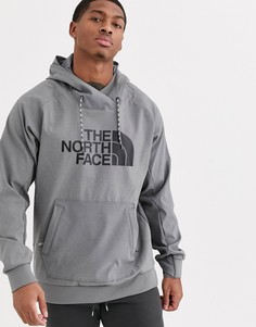 Худи серого цвета с логотипом The North Face-Серый