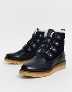 Кожаные походные ботинки Vero Moda-Черный