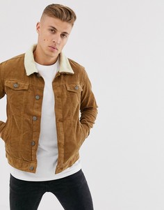 Вельветовая куртка с воротником \борг\" Brave Soul-Светло-коричневый