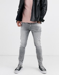 Выбеленные серые джинсы скинни плотностью 12,5 унций ASOS DESIGN-Серый