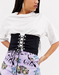 Черный ремень-корсет ASOS DESIGN