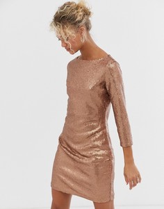 Облегающее платье с пайетками Glamorous-Медный