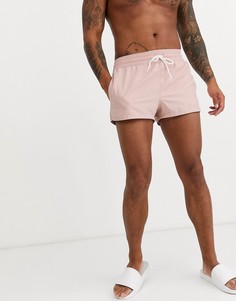 Розовые короткие шорты для плавания ASOS DESIGN-Розовый