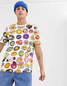 Футболка с принтом Love Moschino-Белый