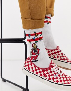 Новогодние спортивные носки ASOS DESIGN-Белый