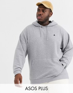 Серый oversize-худи ASOS DESIGN Plus