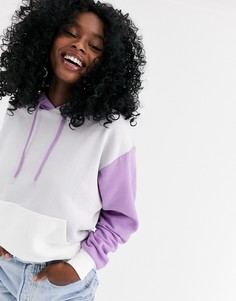 Худи в стиле колор блок ASOS DESIGN-Мульти