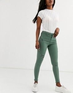 Рваные джинсы скинни Urban Bliss-Зеленый
