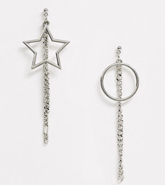 Серьги-подвески Reclaimed Vintage inspired-Серебряный