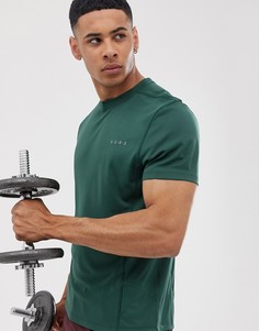 Зеленая спортивная футболка из быстросохнущей ткани ASOS 4505-Зеленый