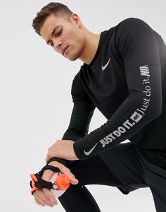 Черный лонгслив Nike Running Just Do It AJ6623-010