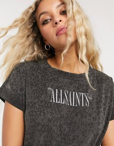 Футболка с принтом AllSaints-Серый