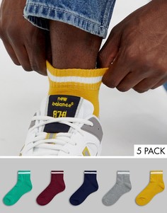 Набор из 5 пар суперкоротких спортивных носков ASOS DESIGN - Скидка-Мульти