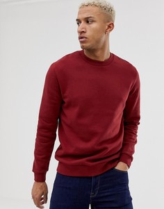 Бордовый свитшот ASOS DESIGN-Красный