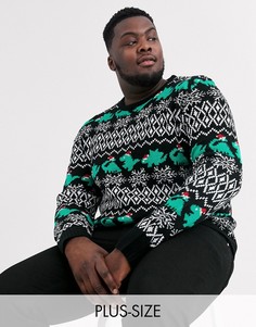 Джемпер с рисунком динозавра Another Influence-Черный