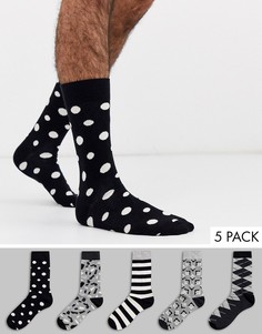 5 пар носков с принтом HS by Happy Socks-Мульти