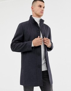 Пальто с добавлением шерсти и воротом-трубой French Connection-Серый