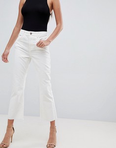 Белые укороченные джинсы клеш из вельвета ASOS DESIGN Egerton-Белый