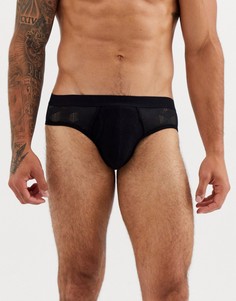 Черные сетчатые трусы ASOS DESIGN-Черный