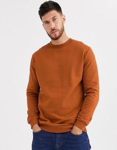 Коричневый длинный свитшот ASOS DESIGN