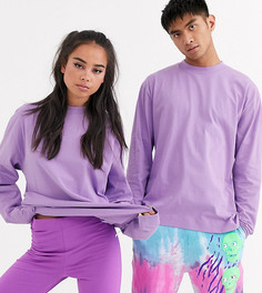 Сиреневый лонгслив COLLUSION Unisex-Фиолетовый