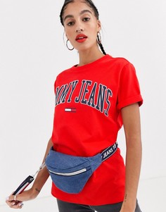 Футболка с логотипом Tommy Jeans-Красный