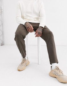 Серые суженные книзу брюки с узором \в елочку\" Only & Sons-Серый