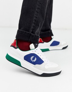 Белые кроссовки с замшевой отделкой Fred Perry B330-Белый