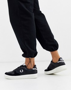 Кожаные кроссовки Fred Perry kick serve b300-Черный