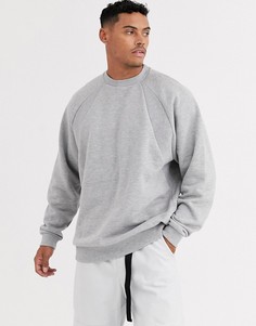 Свободный свитшот в рубчик ASOS DESIGN-Зеленый