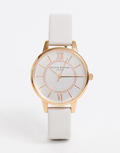Часы с нюдовым кожаным ремешком Olivia Burton OB16WD65-Кремовый