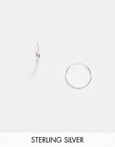 Серебряные серьги-кольца 35 мм Kingsley Ryan-Серебряный