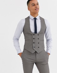 Светло-коричневый супероблегающий жилет ASOS DESIGN wedding