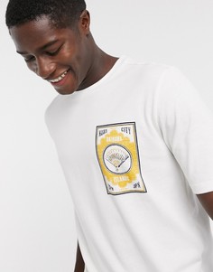 Белая oversize-футболка с принтом логотипа Selected Homme-Белый