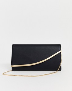 Клатч со съемным ремешком-цепочкой ASOS DESIGN-Черный