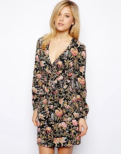 Платье-тюльпан с цветочным принтом ASOS-Мульти