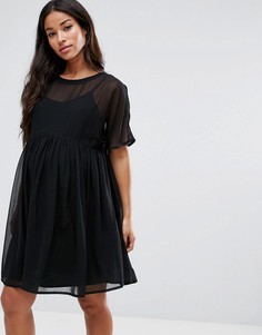 Свободное платье мини ASOS Maternity-Черный