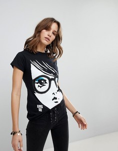 Трикотажная футболка Anna Sui-Черный