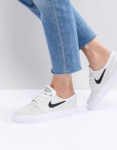 Белые замшевые кроссовки Nike Sb Zoom Janoski-Белый