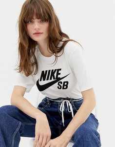 Белая футболка с логотипом Nike Sb-Белый