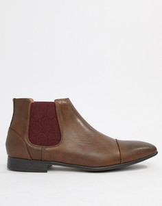 Коричневые ботинки челси с отделкой пейсли Truffle Collection-Коричневый