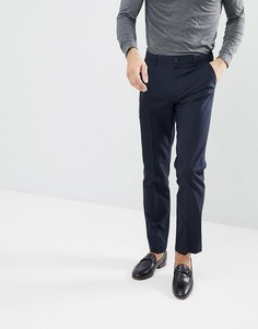 Узкие строгие брюки French Connection-Темно-синий