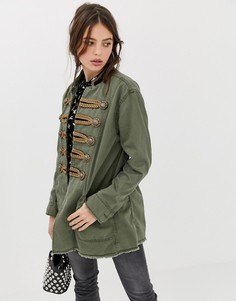Куртка в стиле милитари Free People Passenger-Зеленый