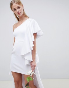 Асимметричное свадебное платье с оборкой ASOS EDITION Wedding-Белый